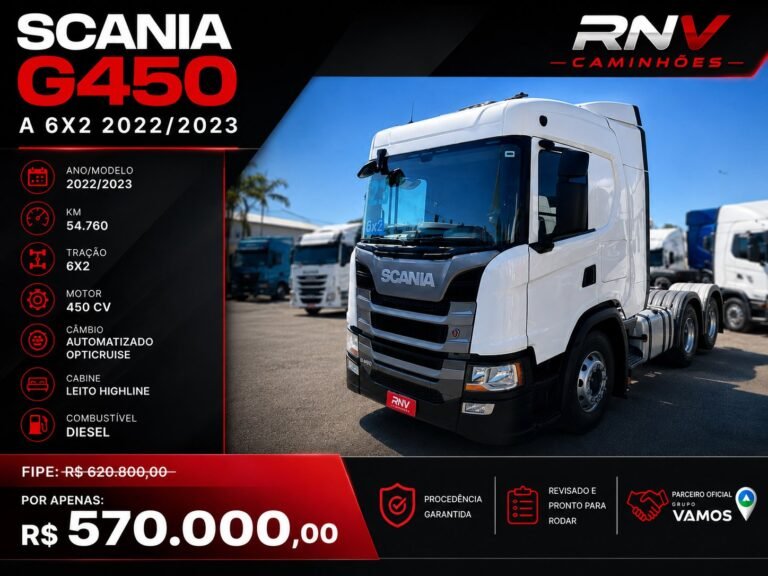 SCANIA G450 A6X2 2022/2023 Aut.
